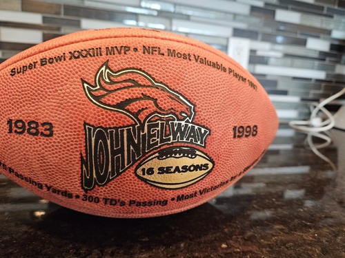 John Elway Signed Retirement Football Auto 181/2500 Broncos HOF - Picture 3 of 8