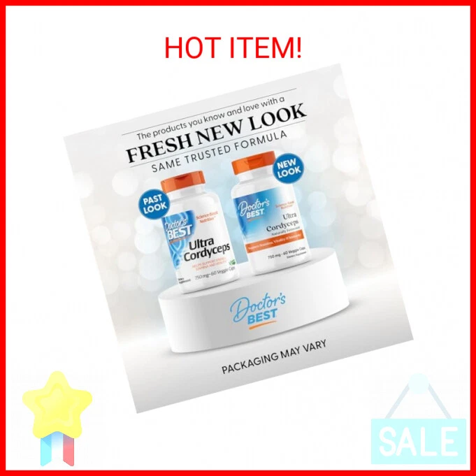 Doctor's Best 超冬虫夏草 非转基因、素食、无麸质、无大豆、60 种蔬菜 C — 第 2/2 张图片