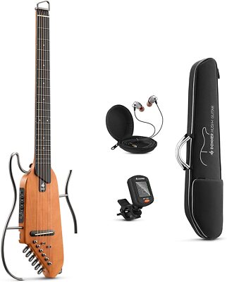   Donner HUSH  I Acoustic Electric Guitar Travel Silent Pratice With Headphones