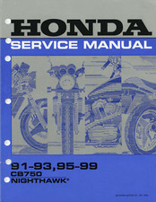 Nighthawk 750 CB750 Motorcycle Repair Manuals & Literature
