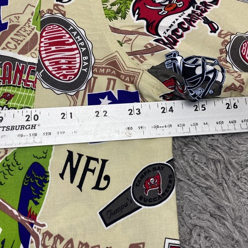 NFL Tampa Bay Buccaneers Hemd Herren L All Over Print Hawaii Knopf Beige S/S - Bild 12 von 24