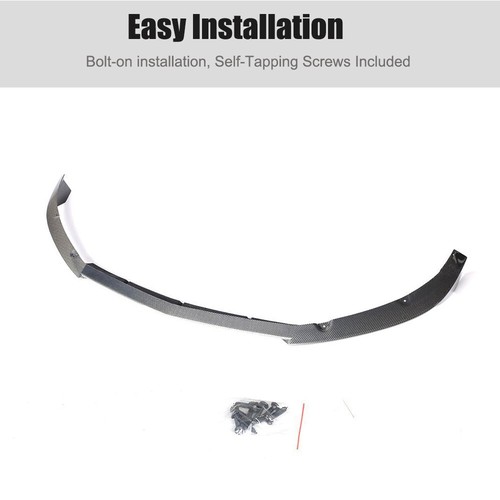 For Mercedes Benz W205 C63 Sedan 15-19 Carbon Fiber Front Bumper Lip Spoiler - Picture 11 of 14
