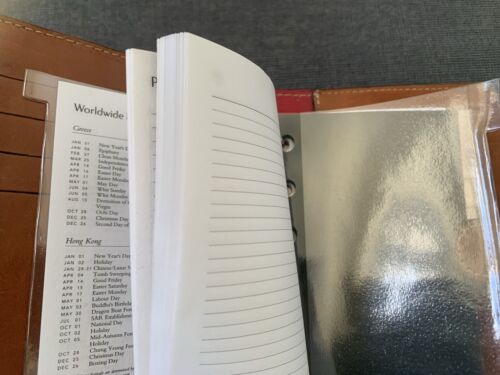 MULBERRY hellbraun Leder Tasche Organizer Filofax Notizbuch Agenda & Geschenktasche - Bild 9 von 18