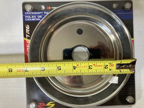 Spectre Crankshaft Pulley Chrome Plated Single Groove '55-68 SB Chevy 4388 - Bild 2 von 7