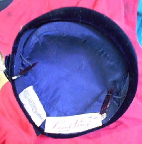 Lot: 2 Genuine Vintage Old-Time Women's Hats, Luci Puci Woolf Brothers, Sz 22 - Picture 14 of 15