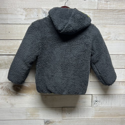 Eddie Bauer Jacket Boys XS 5/6 Black Gray Reversible Hooded Pockets Full Zip - Picture 4 of 13