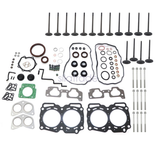 Head Gasket Set W/Bolts & Intake Exhaust Valves Fit 04-11 Subaru Forester 2.5L - Picture 3 of 6