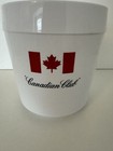Canadian Club White Ice Bucket Plastic Bar Cooler Stewart vintage L@@k!!