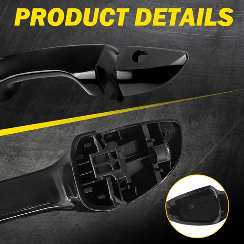 Exterior Door Handle For 2014-16 Toyota Corolla Front Rear Smooth Black Plastic - Picture 44 of 91