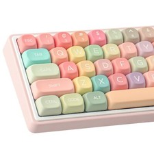 PBT Keycaps 126 Keys MOA Profile Cute Rainbow Candy Keycaps Set for Cherry Ga...