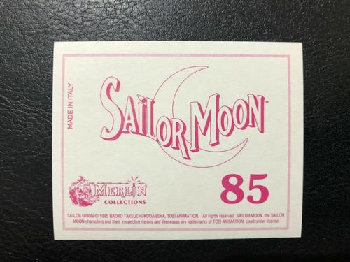 FIGURINA SAILOR MOON MERLIN 1995 n. 85 NUOVA CON VELINA - Imagen 2 de 2