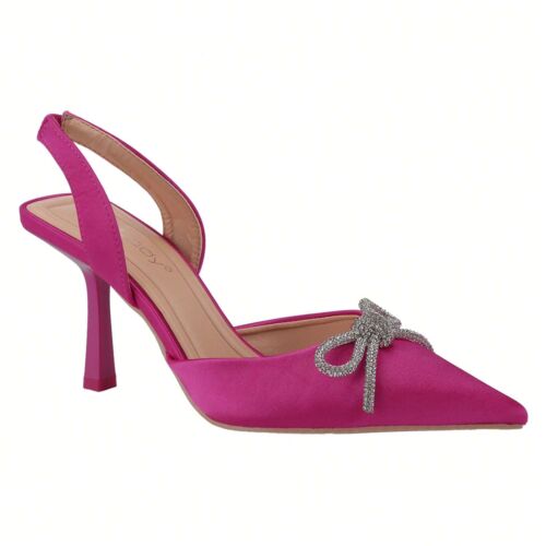 Women's High Heel Pointy Toe Slingback Stiletto Heels Slip On Party Dress Shoes - Picture 53 of 84