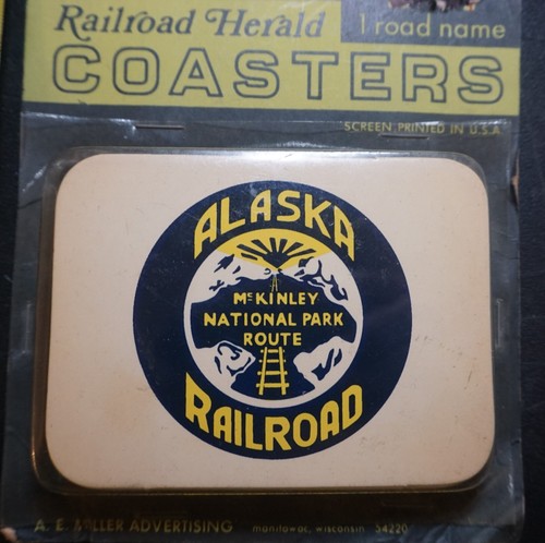 circa: 1960's Alaska Railroad SET of 6 SEALED COASTERS (McKINLEY NATIONAL ROUTE) - Picture 4 of 7