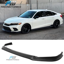 Fit 22-24 Honda Civic 11th Gen Sedan Hatchback PU Front Bumper Lip Spoiler