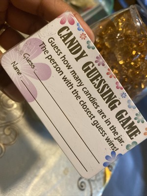 Candy Guessing Game   How Many In The Jar