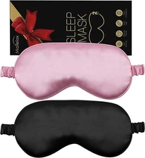 Travel 3D Eye Mask Sleep Soft Padded Shade Cover Rest Relax Blindfold - 2 MASKS!