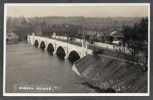 Postkarte Southampton Hampshire die Cobden Bridge mit Dyer Bros Werft RP