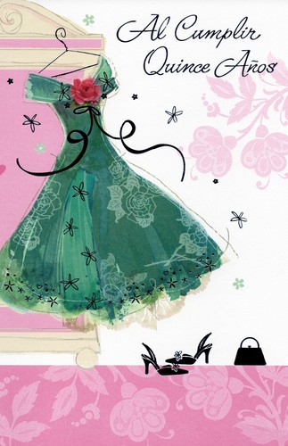 Spanish AL CUMPLIR QUINCE AÑOS Card FOR 15 YEAR OLD GIRL — Premium Greetings + ✉ - Picture 1 of 4