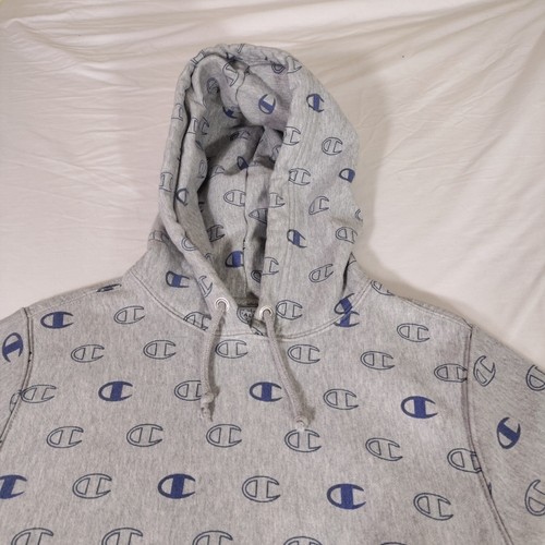 Champion Reverse Weave Sz Small All Over Print Hoodie Hooded Sweatshirt - Picture 5 of 17