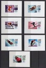 Olympic Games 1968 C19 Arab States 7 Sheets MNH Bobsleigh Luge sport