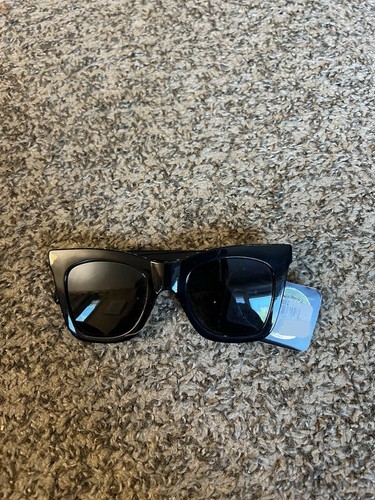 Foster Grant übergroße Cat Eye Sonnenbrille schwarz & Strass TR 20 12 BLK