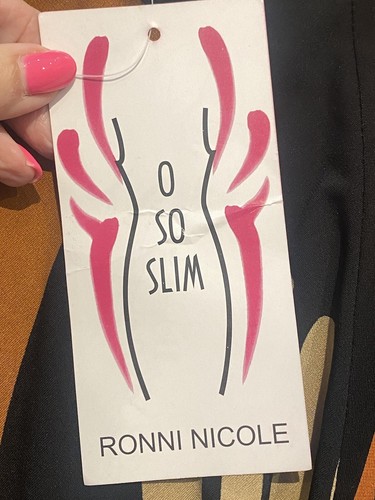 Ronni Nicole O So Slim Black Coral Body shaper Ruched Midi Dress Size 16 BNWT - Picture 5 of 8