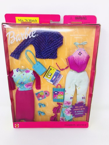 2001 BARBIE MAGENTA MOODS FASHION AVENUE OUTFIT #27849 - Picture 10 of 10