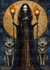 Hecate Greek Triple Moon Goddess Witchcraft Magic Hekate Fine Art Print y33
