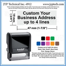 Custom Text up to 4 Lines or signature Trodat 4912 Self-inking Rubber Stamp