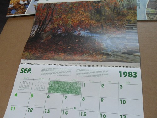 4 REMINGTON CALENDARS Wildlife Scenes 1981 1983 1984 1985 - Imagen 8 de 16