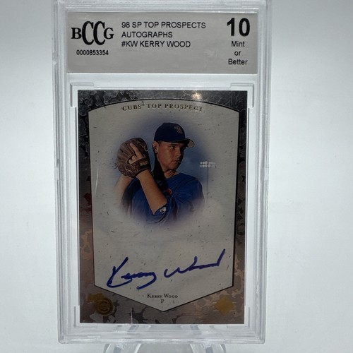 Kerry Wood Chicago Cubs Auto 1998 SP Top Prospects Autograph #KW BCCG 10 Auth