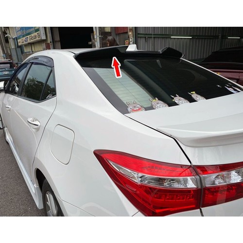 Paint Black For Toyota Corolla Altis 11th Sedan HIGH KICKS V Roof Spoiler Wing - Picture 10 of 13