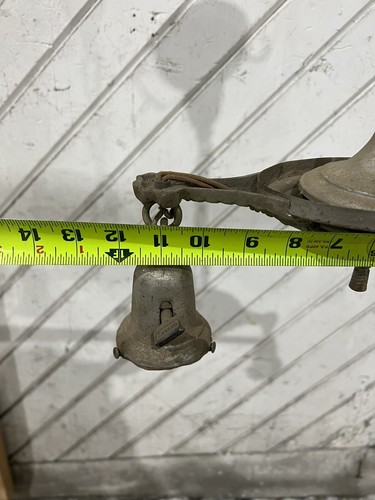 Antique Double Light Fixture Chain Pendant Pan Salvage - Picture 9 of 11