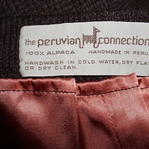 Vintage PERUVIAN CONNECTION 100% alpaca knit skirt pull-on approx. size M brown - Picture 3 of 7