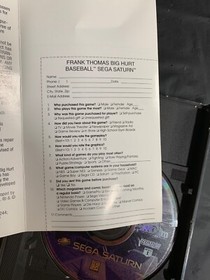 SEGA SATURN All-Star Baseball 97 Frank Thomas Big Hurt Baseball Game Bundle MLB