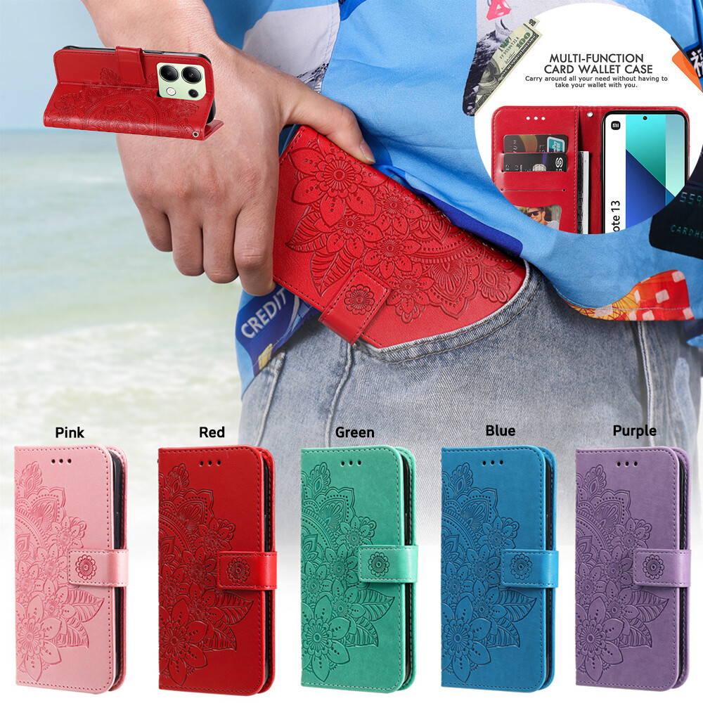 Magnetic Leather Flip Card Wallet Case Cover For Redmi and Xiaomi 