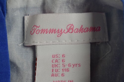 Tommy Bahama Baby Girl Blue Sleeveless Mermaid Under The Sea Print Dress 6 - Picture 6 of 7