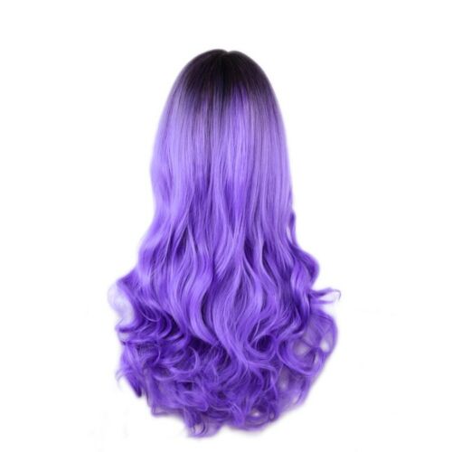 Damen 31" lange lockige Perücken Mode Cosplay Kostüm Haar Anime voll gewellt Party Perücke - Bild 30 von 44