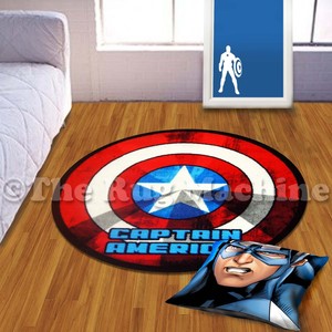 Details About Gift Set Marvel Avengers Captain America Kids Fun Bedroom Set Poster Cushion Rug