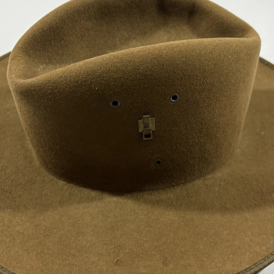 Винтажная мужская вестерн коричневая шерстяная фетровая шляпа-федора John Bardsley And Sons размер 7 1/8 - Изображение 4 из 4