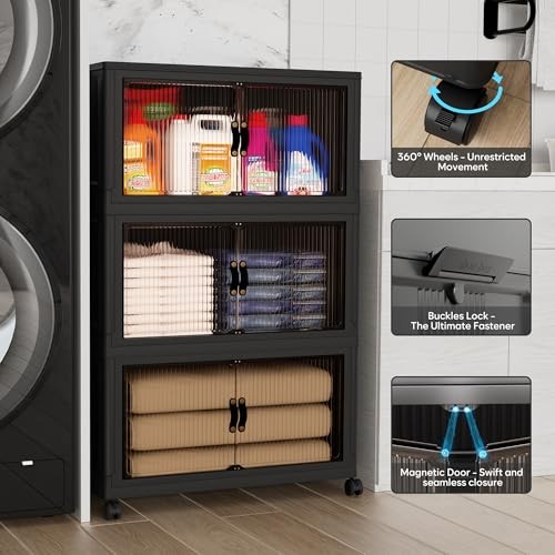 90Gal Large Storage Bins with lids, 360QT Plastic Stackable Storage Containers - Picture 4 of 7