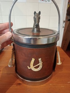 Vintage 70s Horses Head Ice Bucket.