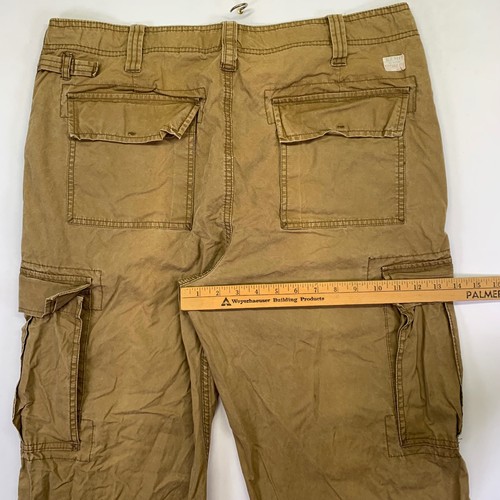 Pantalones cargo vintage antiguos azul marino para hombre 36x30 todo clima marrón utilitario patinador Y2k - Imagen 10 de 12