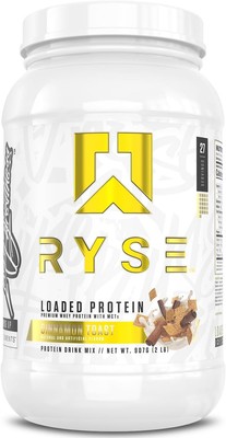 RYSE Loaded Protein Powder - Cinnon Toast - Whey Protein Isolate &