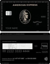 Amex Custom Black Card With Small & Large Chip Design - 2025 Novelty Design.