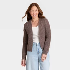 Women's Cozy Cardigan - Universal Thread Brown M