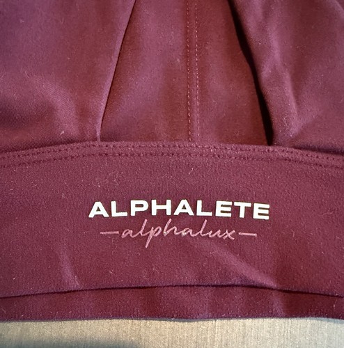 Alphalete Alphalux Burgundy Set Leggings And Sports Bra Size SMALL - Picture 7 of 18