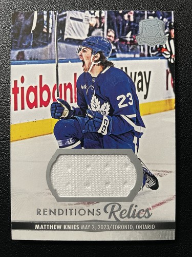 23-24 The Cup Hockey Renditions Relics Jersey Rookie RR-MK Matthew Knies