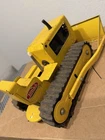 Tonka Vintage Pressed Steel Yellow/Black Tracked Bulldozer Construction Toy