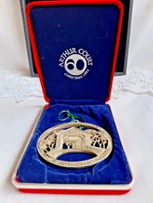 Vtg Historical Bucks County PA Pine Valley Covered Bridge Pewter Ornament 1993